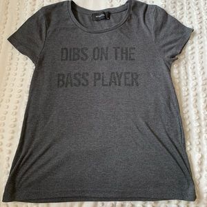 Minkpink Ribbed Graphic t Dibs on the Bass Player
